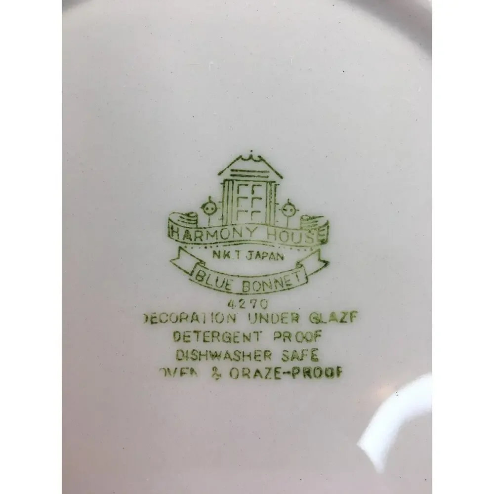Harmony House China Blue Bonnet 9 1/4